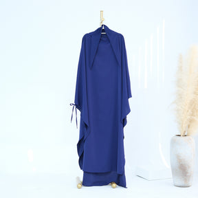 HJ931  Plain Nida Flared Khimar Hijab