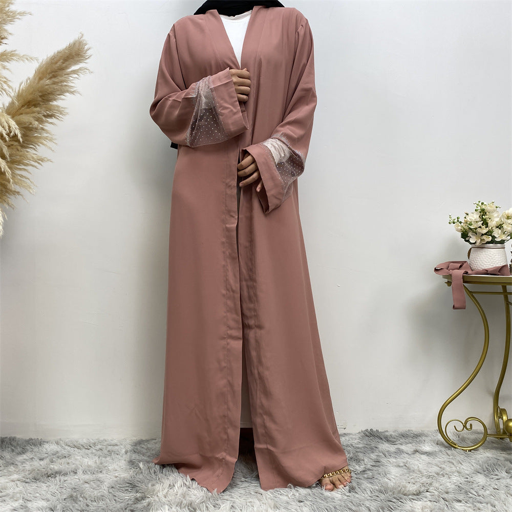 1824 kain jala biasa disambung baju abaya muslim