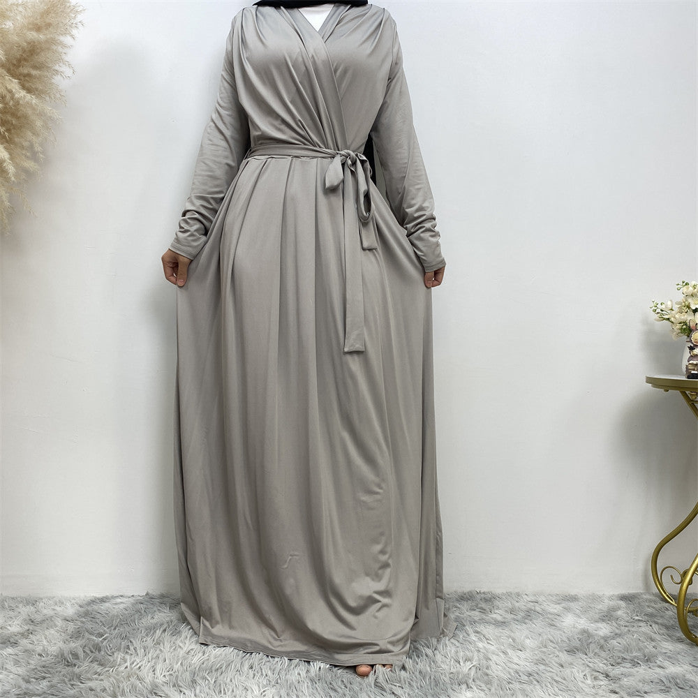 6421 plain muslim abaya dress