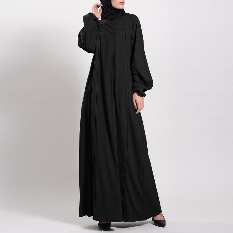 AL657053073964 solid color muslim abaya dress