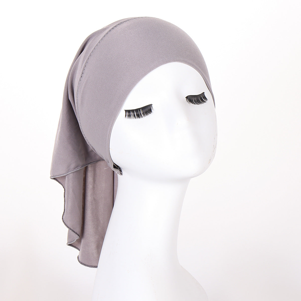 8046  Multi-colored crystal linen long-tail cap