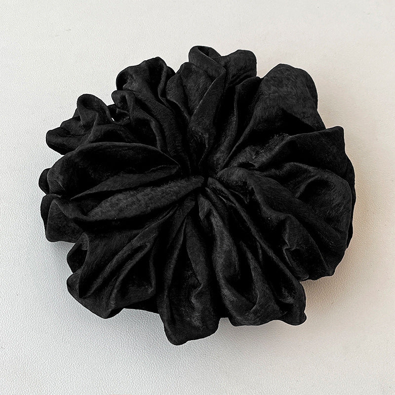 YF001  Oversized Crinkled Satin Scrunchie Hair Tie