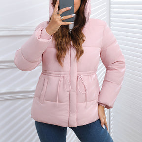 WAN827  Women's Petite Slim Winter Hooded Cotton-Padded Jacket