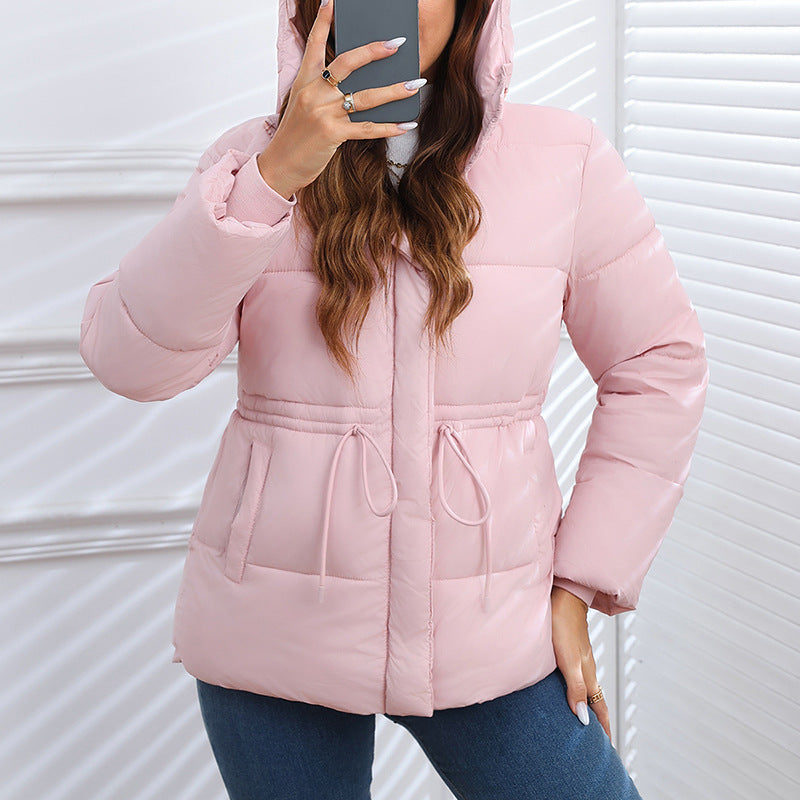 WAN827  Women's Petite Slim Winter Hooded Cotton-Padded Jacket