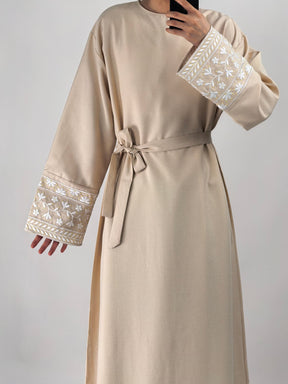 LR735 Vestido elegante bordado estilo turco de Dubái, Oriente Medio