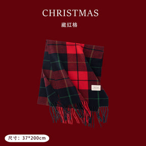 FH24-5832 Red plaid scarf  scarf  hijab  winter scarf