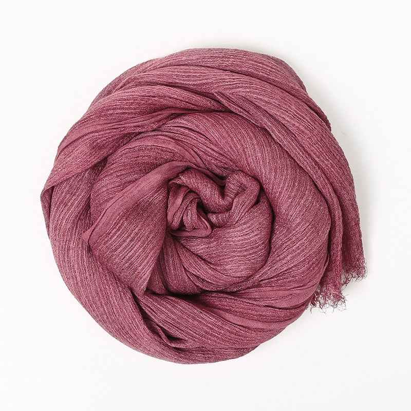 CCX-01  Breathable Textured Rayon Hijab with Raw Trim