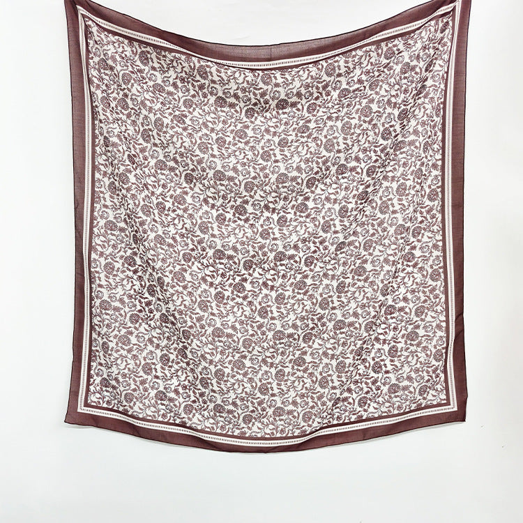 G1045 110*110cm  Quick-Dry Sun-Shading Voile Printed Square Scarf