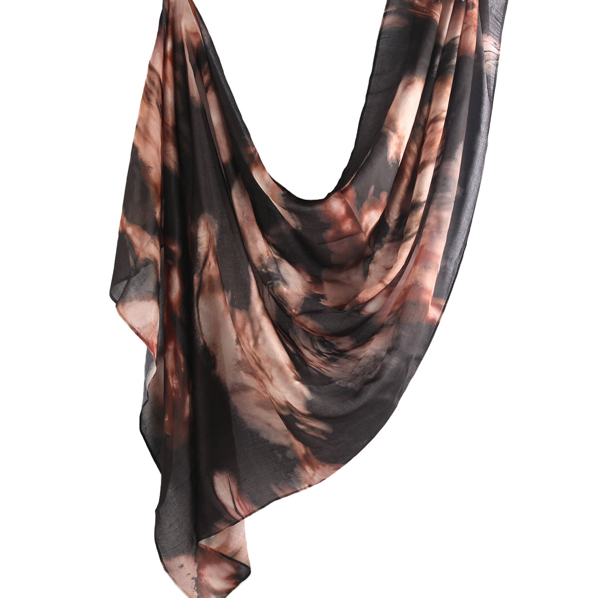 WJ001  Printed Tie-Dye Polyester Long Hijab