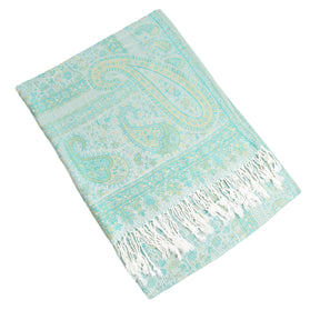 WJ005  Paisley Fringe Faux Cashmere Long Scarf