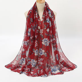 VS589 printed voile hijab scarf