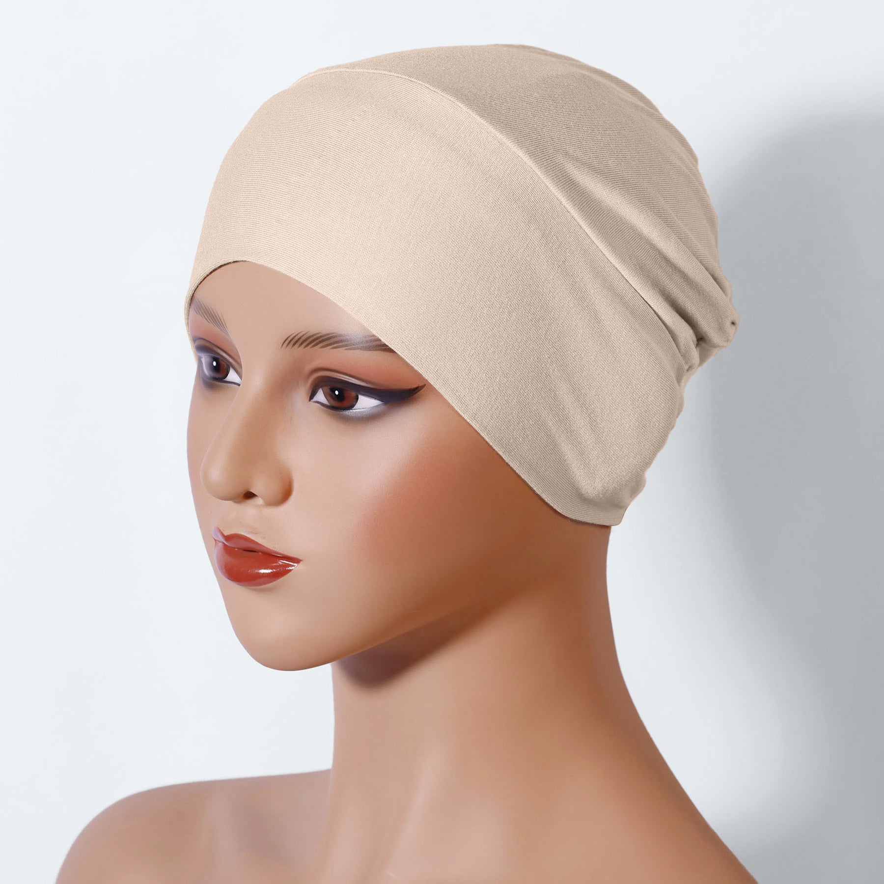 SG-01  Headscarf hat women's mercerized cotton base cap Muslim head cap can hide hair elastic cap high elastic  instant hijab    plain hijab