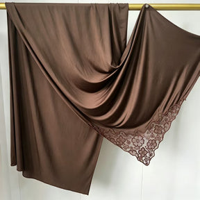 YTCXHB  Plain Embroidered Lace Liquid Jersey Hijab