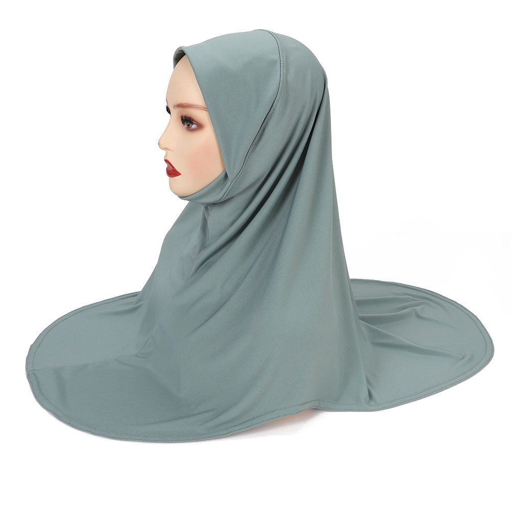 MSL352Double layer round edge headscarf high elastic gauze scarf