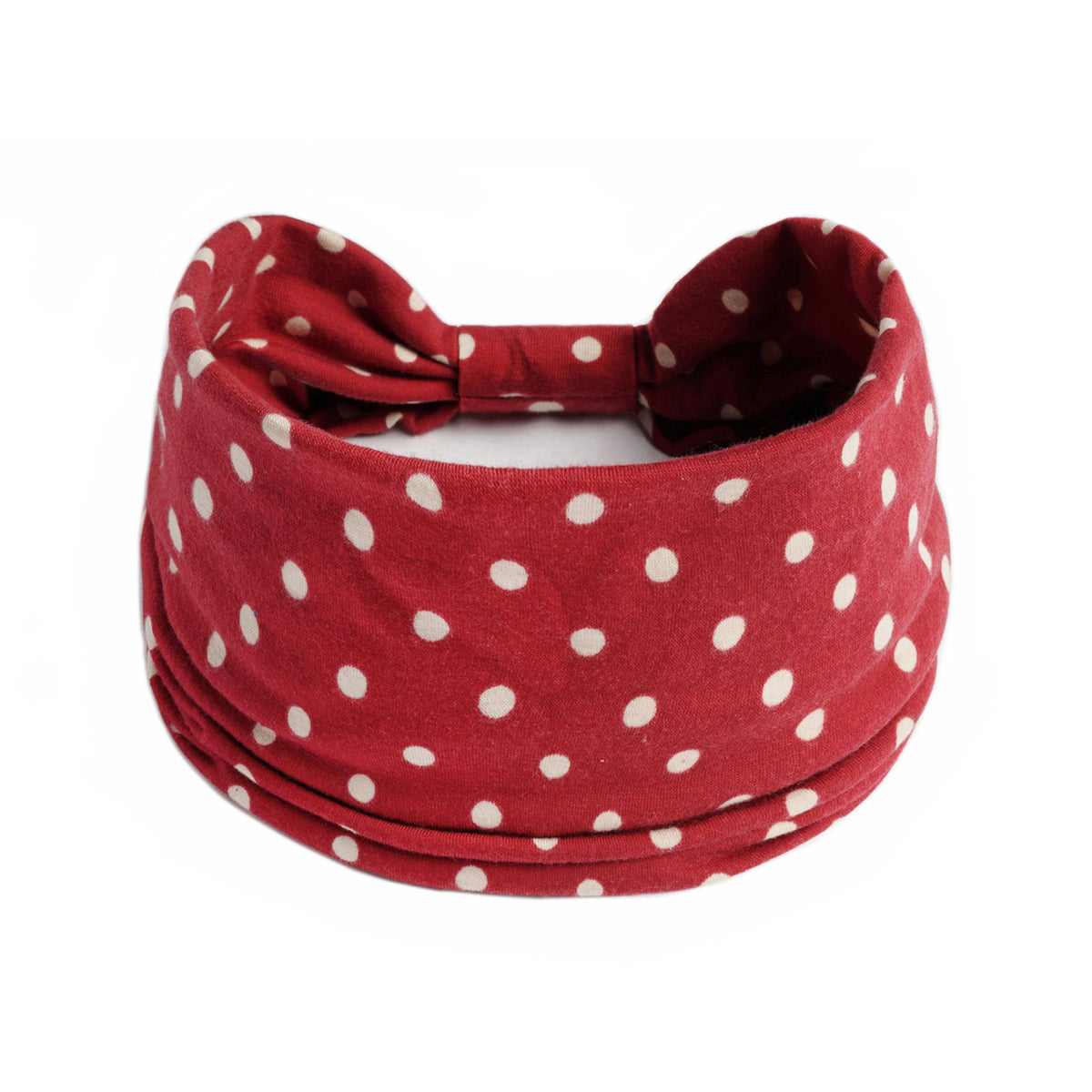 001  Fashion Polka Dot Wide-Band Polyester Headband