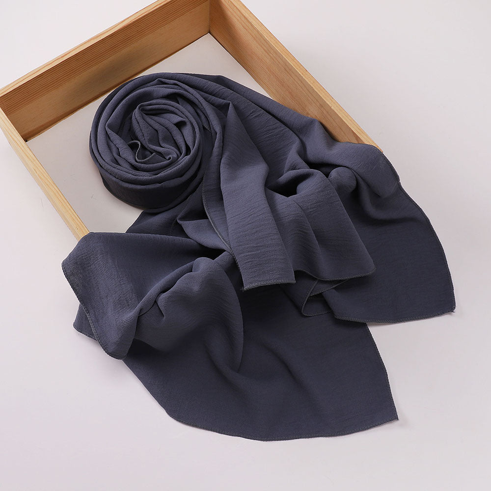 MSL426   Imitation cotton and linen pleated hijab