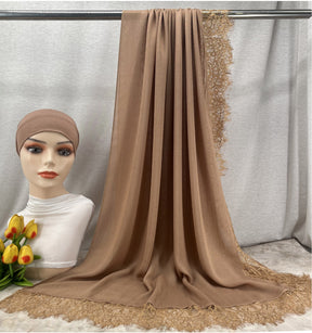 HY002  Elegant Plain Breathable Modal Hijab + Undercap Set