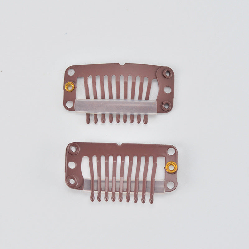JH00088  Wig clip 9 teeth hijab stainless steel accessories（MOQ:10000)