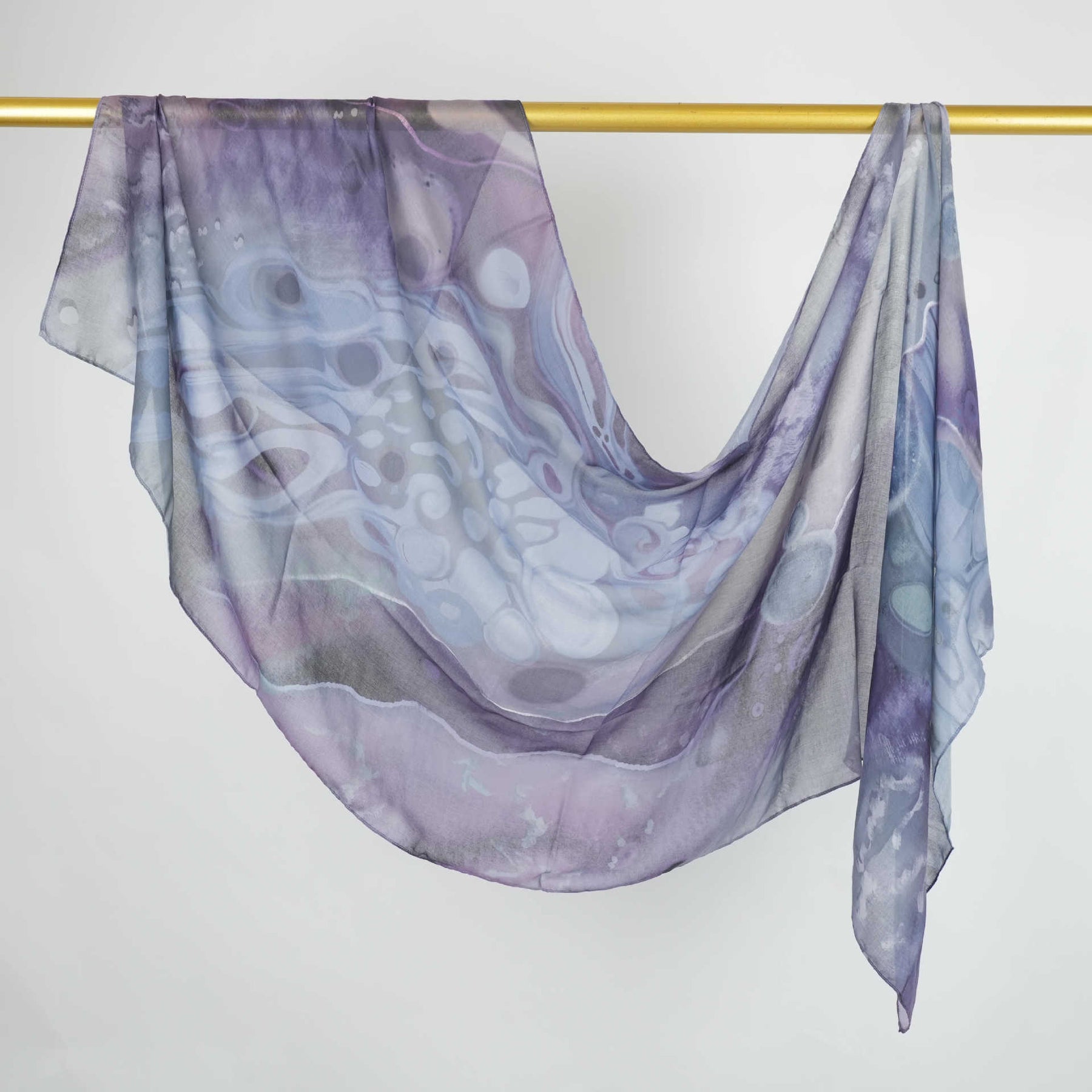 BF007  Polyester-cotton tie-dye watercolor hijab