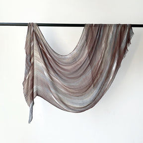 SS007  Gradient Rainbow Collection Short Tassel Crinkled Hijab