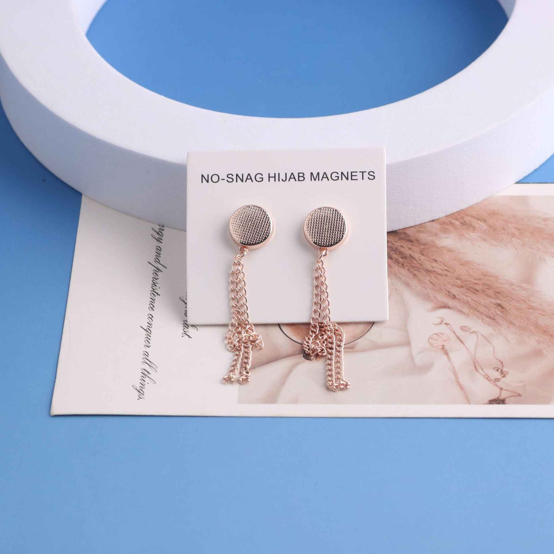 DJ002  Flat Round Strong Magnet + Chain Magnetic Clasp