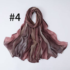 SS010 Breathable Sun-Protective Modal Tie-Dye Crinkled Hijab