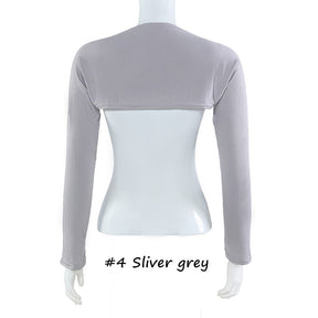 YZ17  Solid color modal cotton bottoming shoulder sleeves