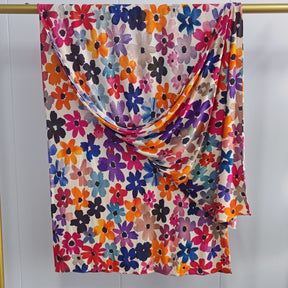 JB099  Mercerized Cotton Double Sided Watercolor Marble Print Long Hijab