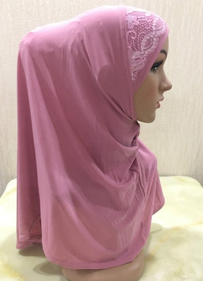 H020 plain instant hijab turban hat