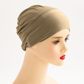 QY002  Women's turban hat, mercerized cotton base cap, Muslim pullover hat, can hide hair, elastic hat, high elasticity, no pilling