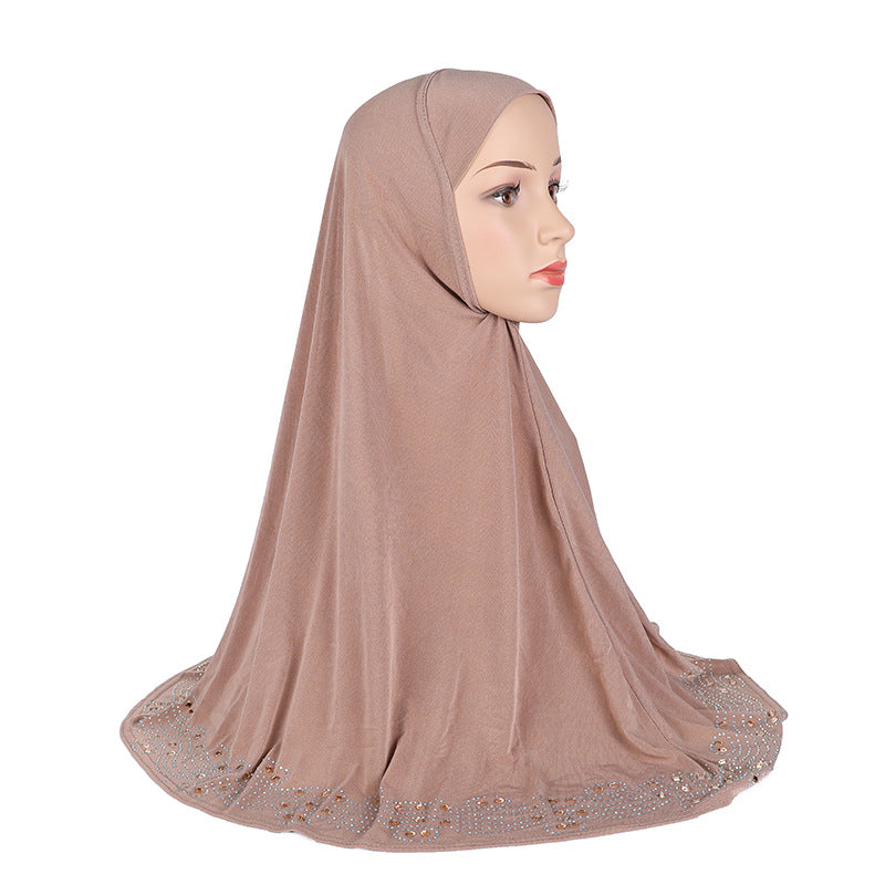 H001 Glass drill plain instant hijab