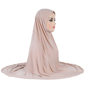 H321 plain instant hijab turban hat