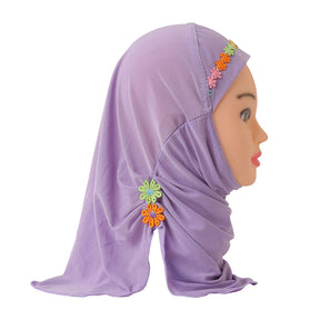 H041 2-6 years old plain instant hijab