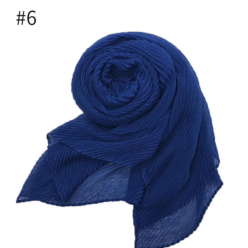 ND349  Plain Breathable Voile Twill Crinkle Hijab