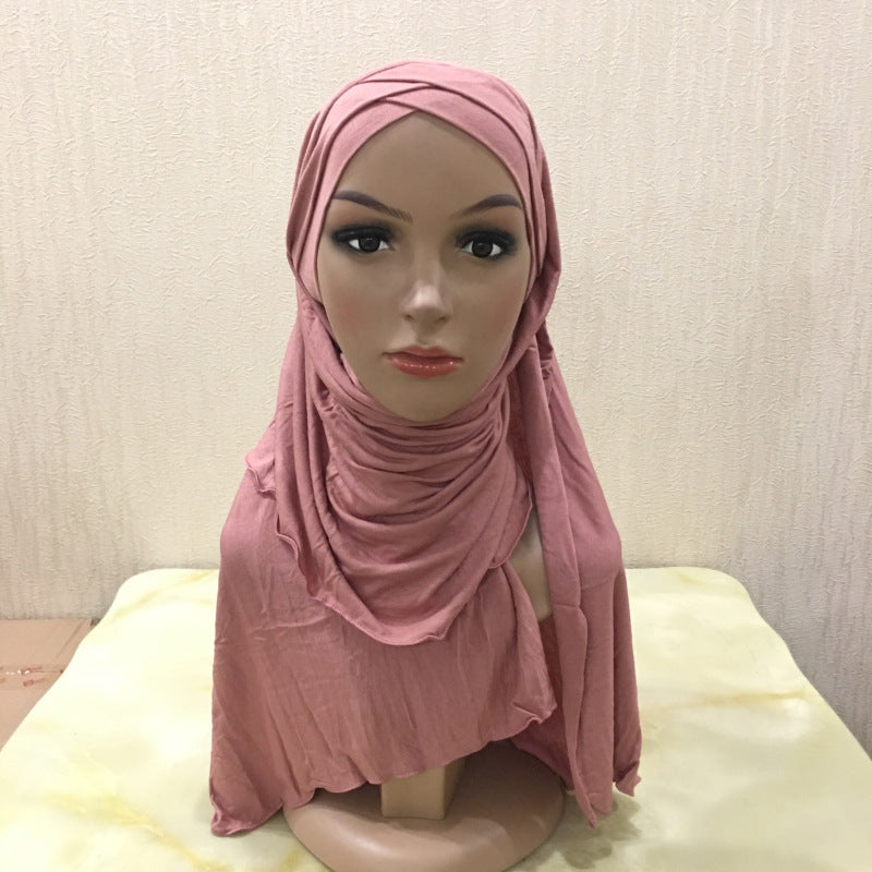 H097 plain Modal instant hijab turban hat