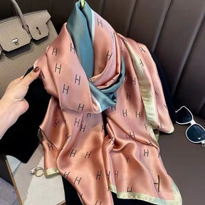 21203  Printed Extra-Long Lightweight Polyester Layering Scarf