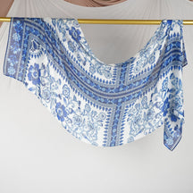 DL002  Double-Sided Modal Printed Single-Stitch Right-Angle Rolled-Edge Hijab