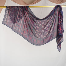 DL002  Double-Sided Modal Printed Single-Stitch Right-Angle Rolled-Edge Hijab