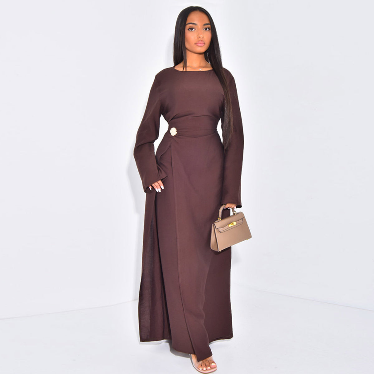 LR1077  Women's Plain Minimalist Dress for Daily Wear