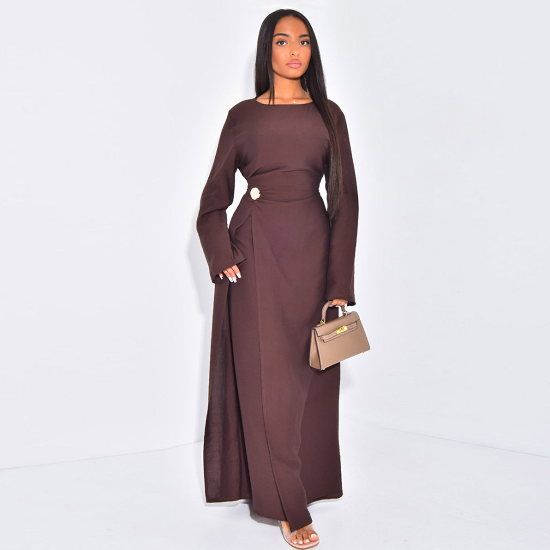 LR1077  Women's Plain Minimalist Dress for Daily Wear