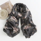 FH23-5111 Flowers printed winter scarf