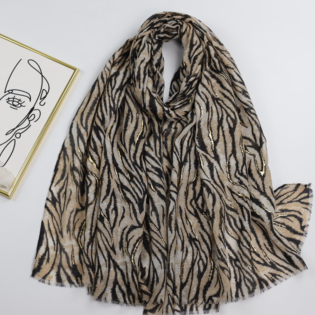 230335 stamping printed scarf