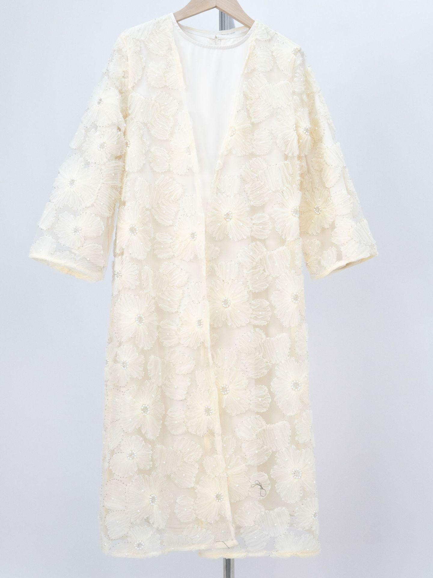 MK2653  Child‘s 2-Piece Set: Tulle Floral Bead Jacket and Satin Slip Dress