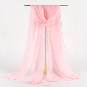 QWS05  Long Plain Chiffon Sun Protection Hijab