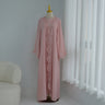 4 - Pink Open Abaya + Inner
