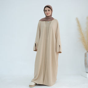 LR911  Winter Loose-Fitting Heavyweight Jersey Abaya-Outerwear Only