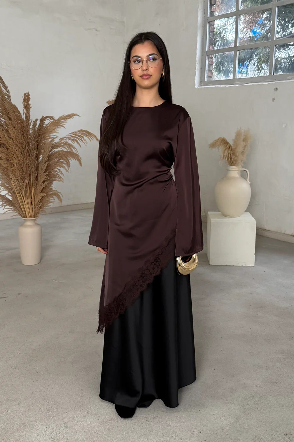 T04  Casual Fashion Slim Fit Abaya Long Dress