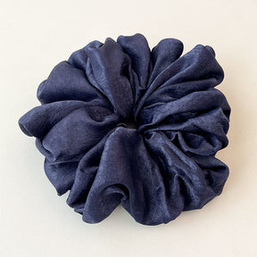 YF001  Oversized Crinkled Satin Scrunchie Hair Tie