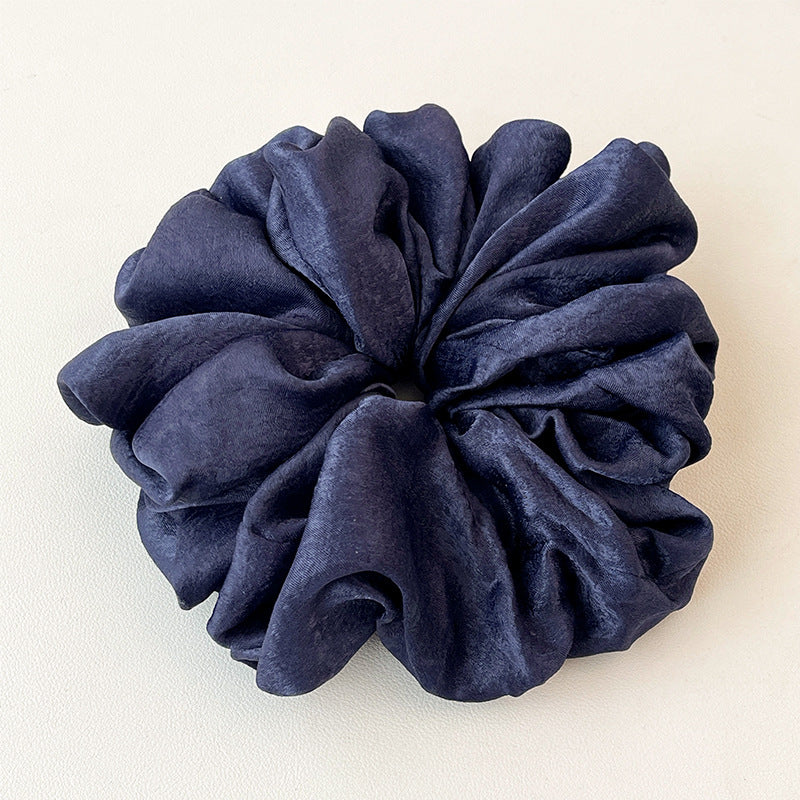 YF001  Oversized Crinkled Satin Scrunchie Hair Tie