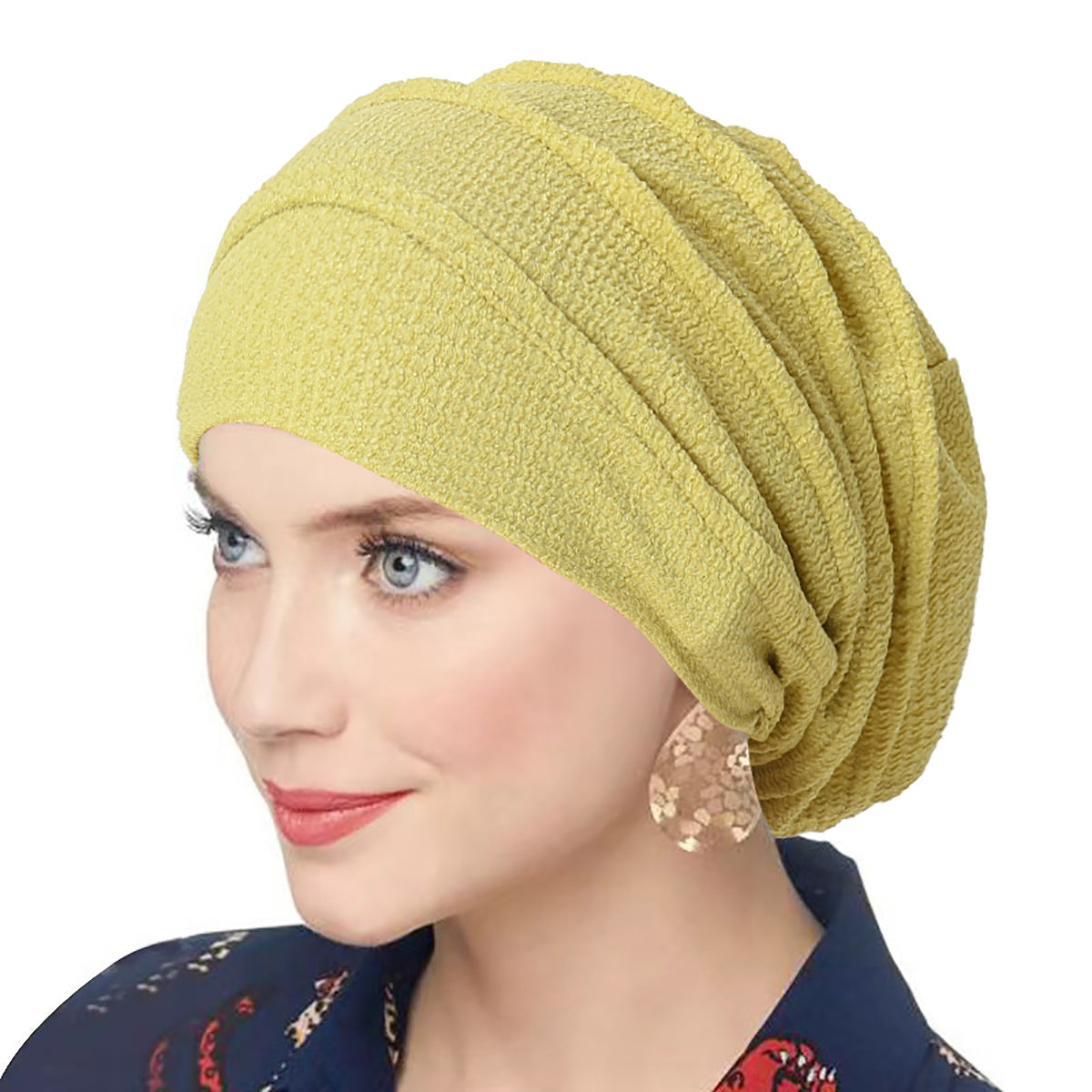 QD032 New all-match elastic women's headscarf bottoming hat